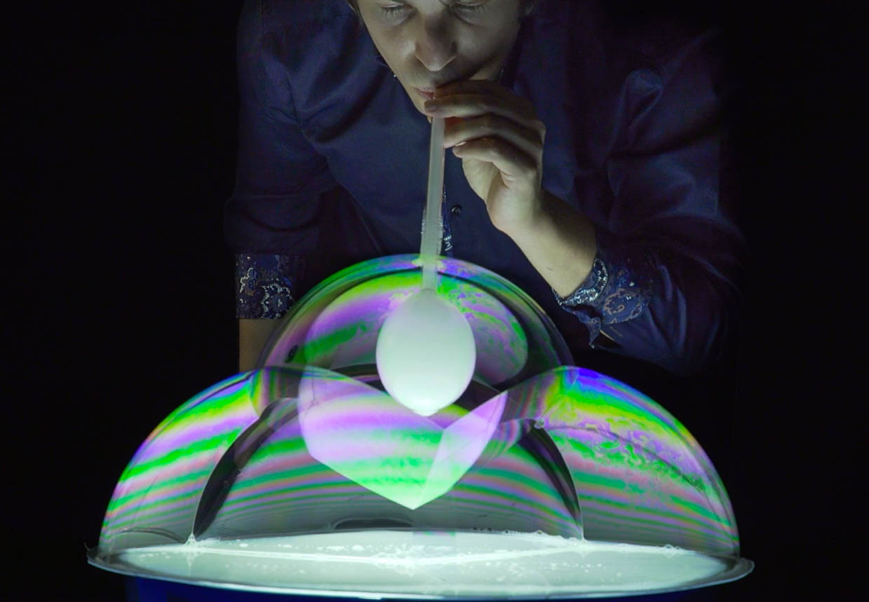 soap bubble trick